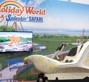 Good Gravy! roller coaster train from Holiday World and Vekoma at IAAPA Expo 2023